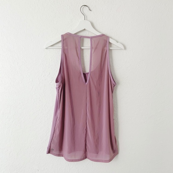 Fabletics Bess Tank Lavender Keyhole Mesh Back M - Picture 6 of 6